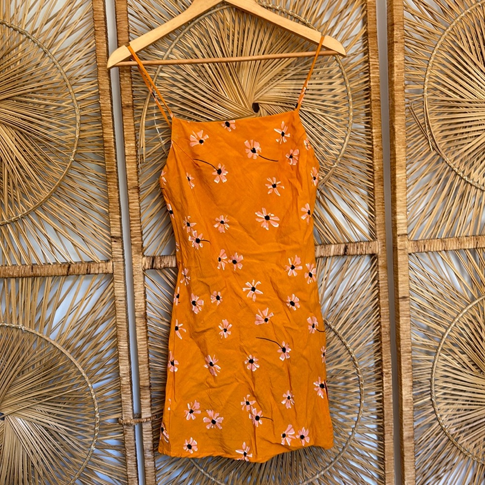 Princess Polly mustard  floral dress
